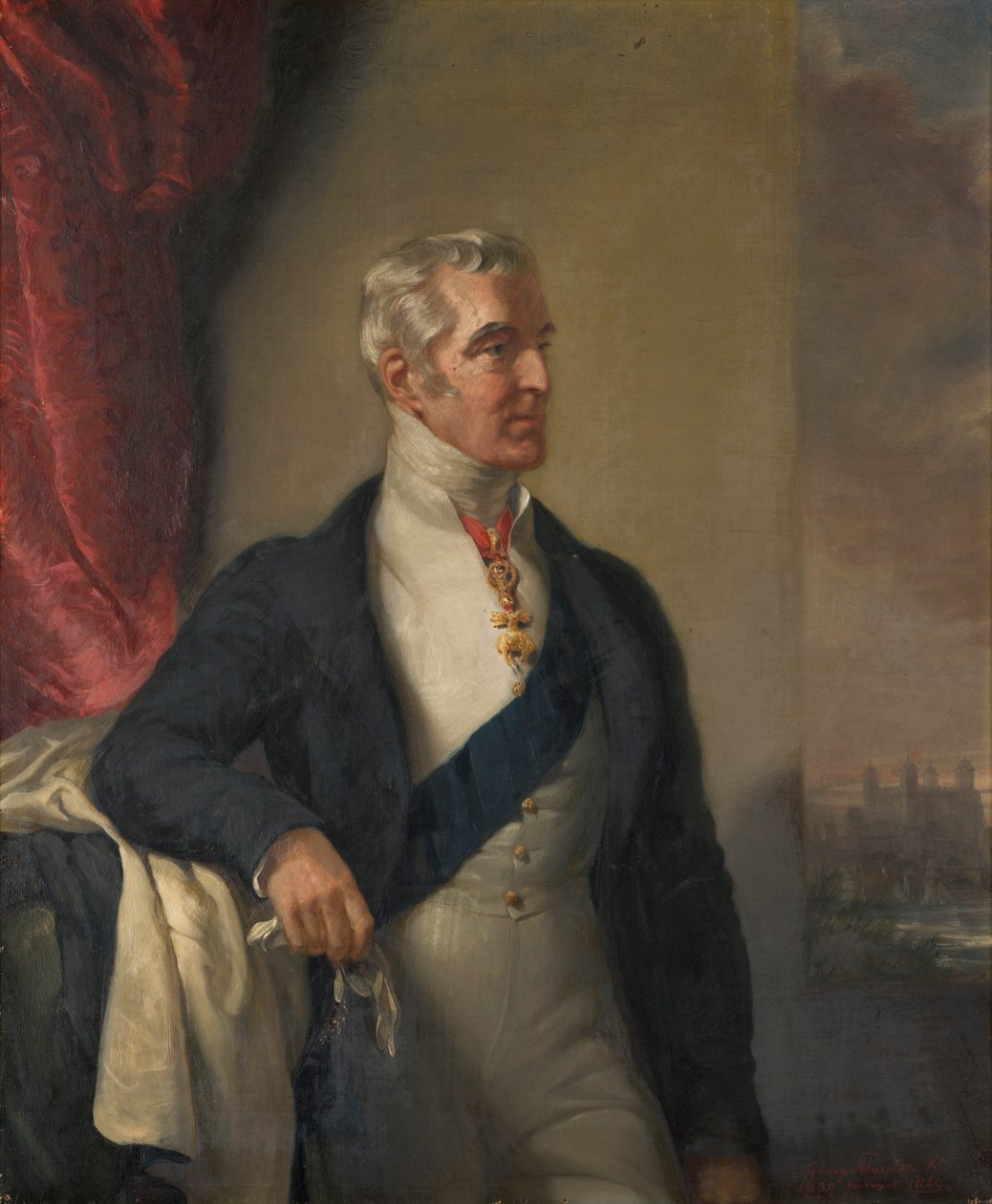 Portrett av den første hertugen av Wellington, ca. 1839 (olje på lerret) av George Hayter