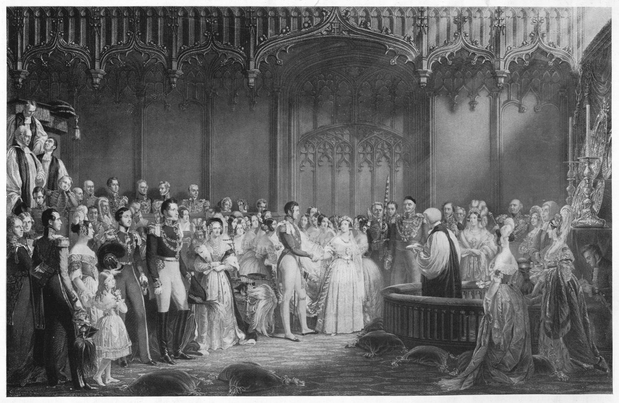 Ekteskapet til dronning Victoria og prins Albert, c1840, 1911 av George Hayter