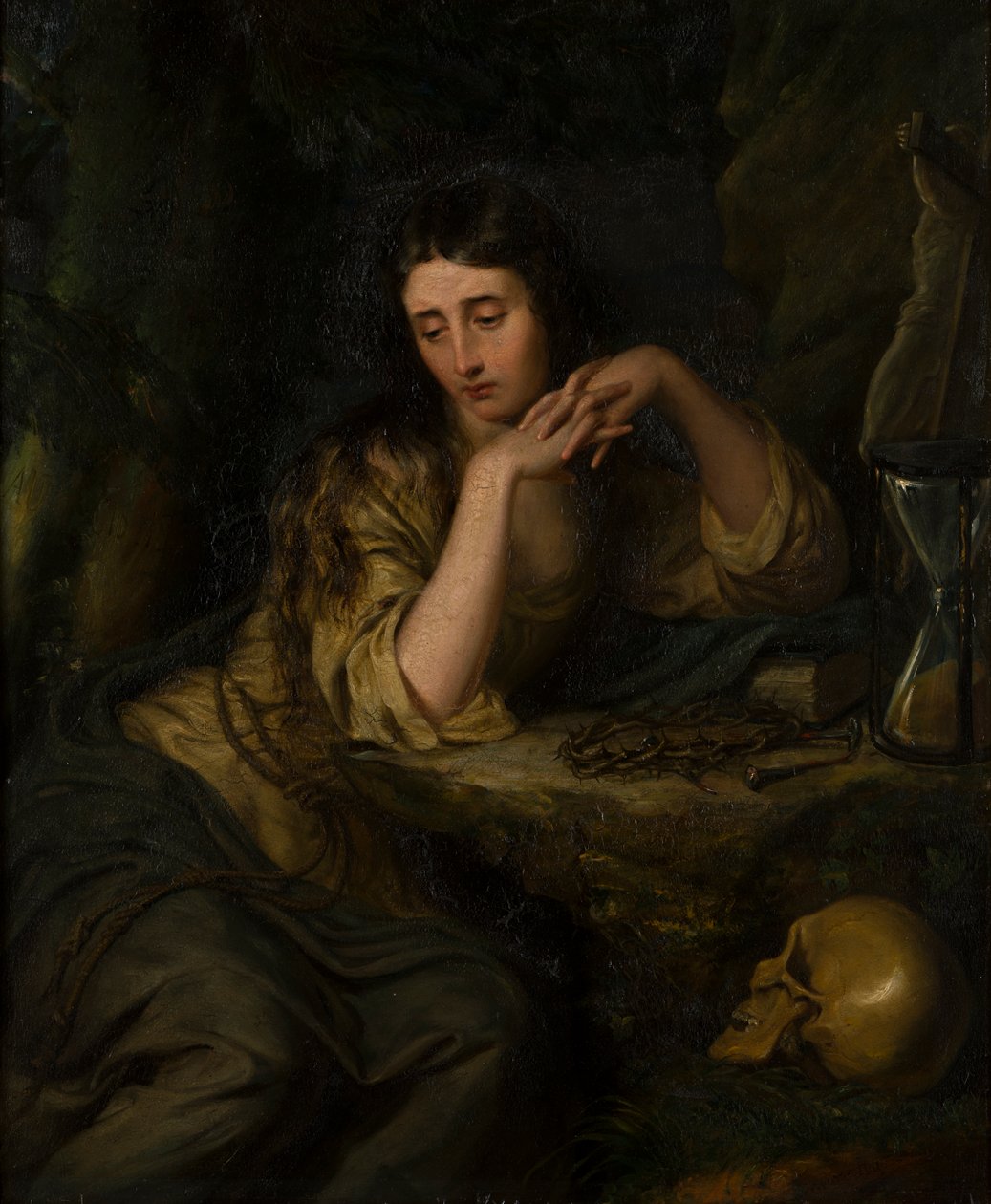 The Penitent Magdalene, ca. 1812-71 (olje på panel) av George Hayter