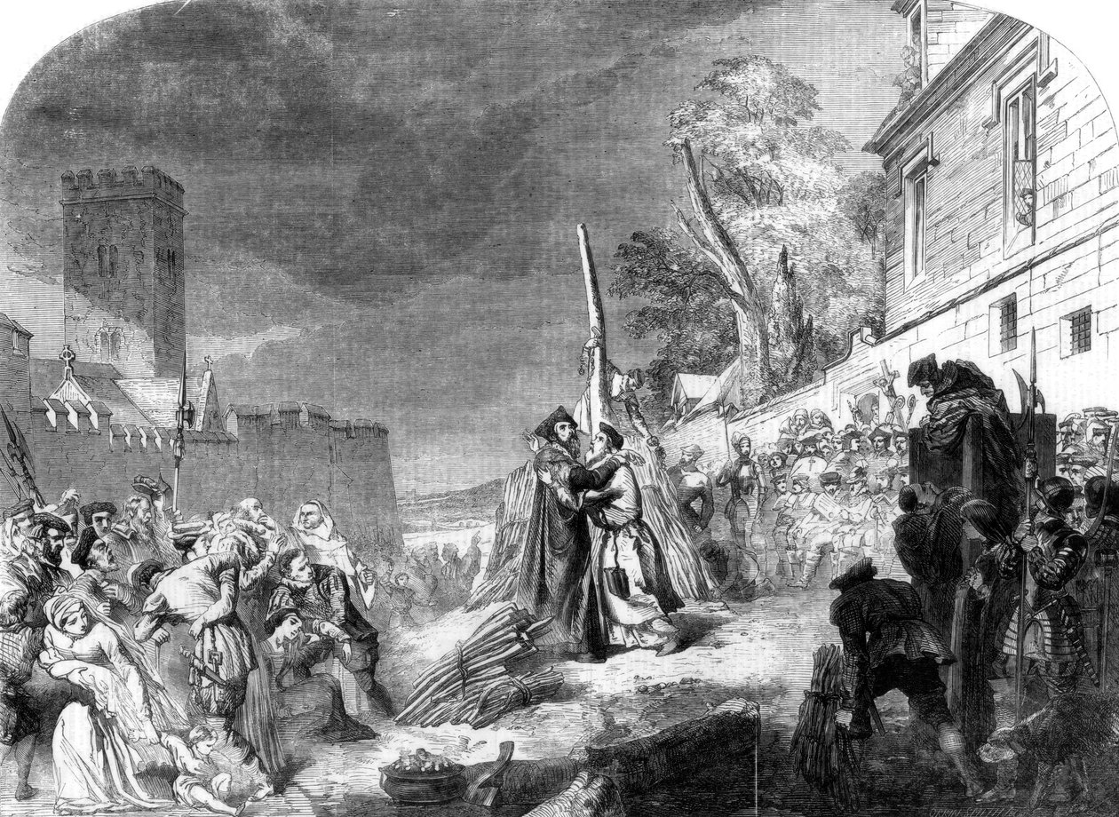 Ridley og Latimers martyrdød, Oxford, 1856. av George Hayter