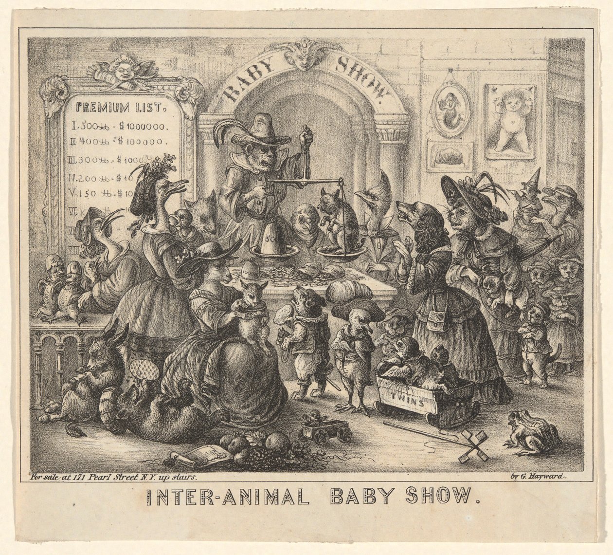 Babyshow mellom dyr av George Hayward