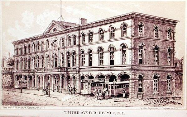 Utsikt over Third Avenue Railroad Depot, illustrasjon for 