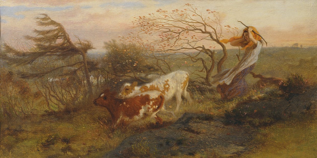 The Wind on the Wold, 1862 av George Hemming Mason