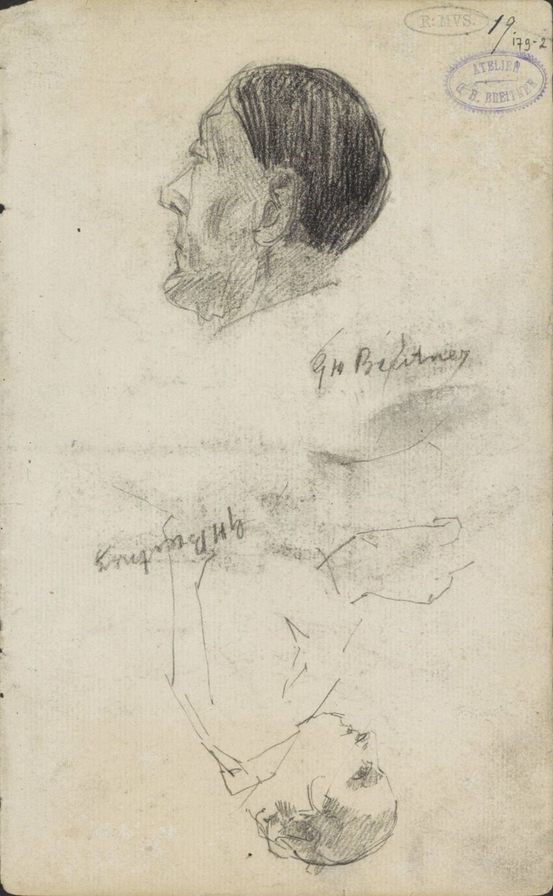 To figurstudier av George Hendrik Breitner (signed by artist)
