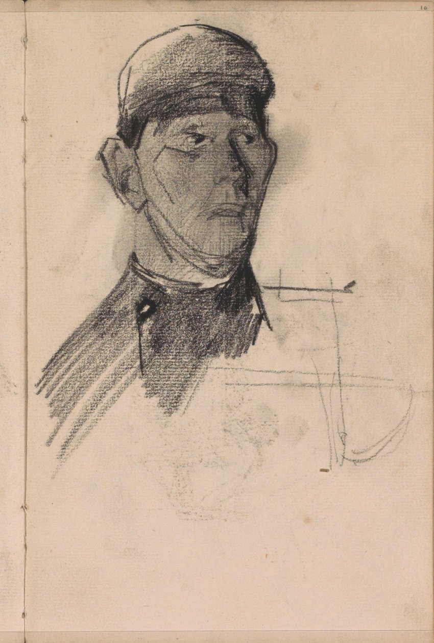 Byste av en mann med hodeplagg av George Hendrik Breitner