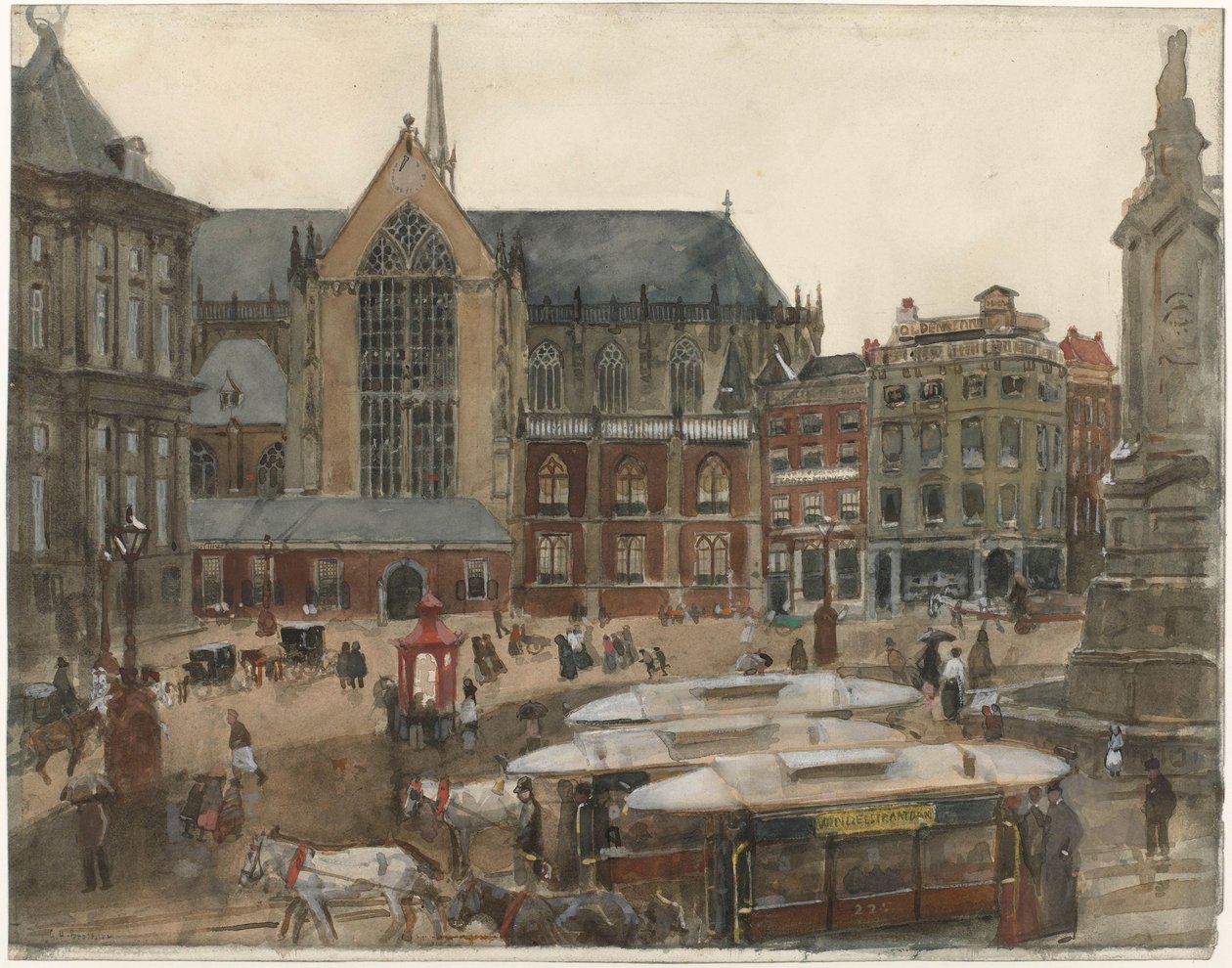 Dam-plassen i Amsterdam av George Hendrik Breitner
