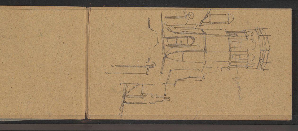 Ansicht des Turms des Landguts Torenzicht in Poeldijk av George Hendrik Breitner
