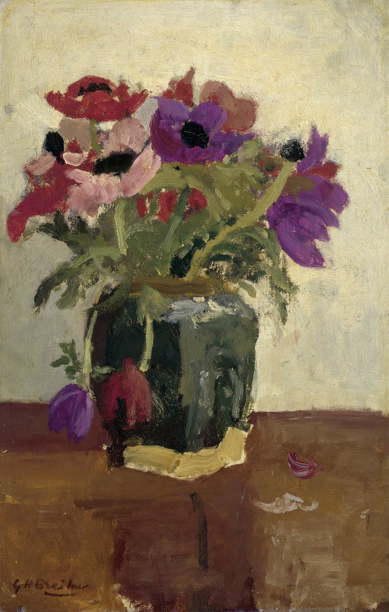 Ingefærgryte med anemoner av George Hendrik Breitner