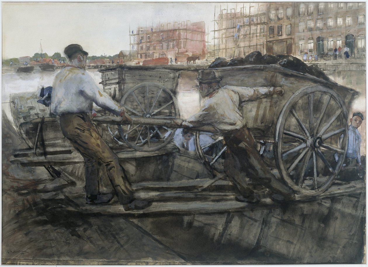 Labourers Pulling a Heavily Laden Cart on Jacob van Lennepkade, Amsterdam   1390268   no       norwegian Successfully Translated  Original: Portrait of Coenraad van Heemskerck, Count of the Holy Roman Empire, Lord of Achttienhoven and Den Bosch Translat: P av George Hendrik Breitner