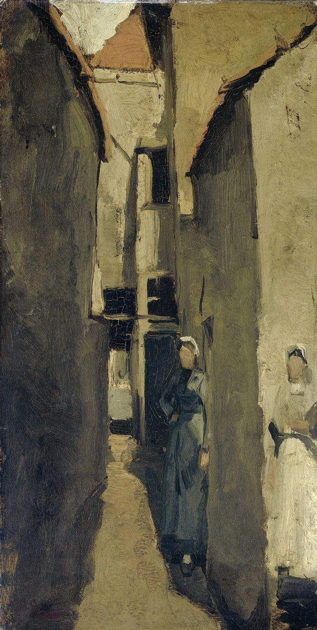 Nabolagsgate i Haag eller Scheveningen av George Hendrik Breitner
