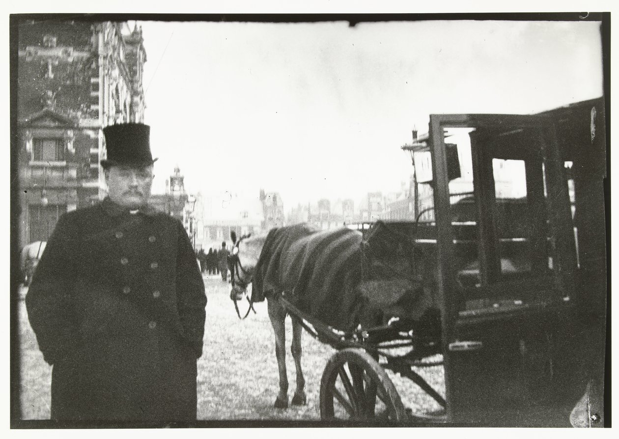 Hester med vogn på Leidseplein i Amsterdam av George Hendrik Breitner