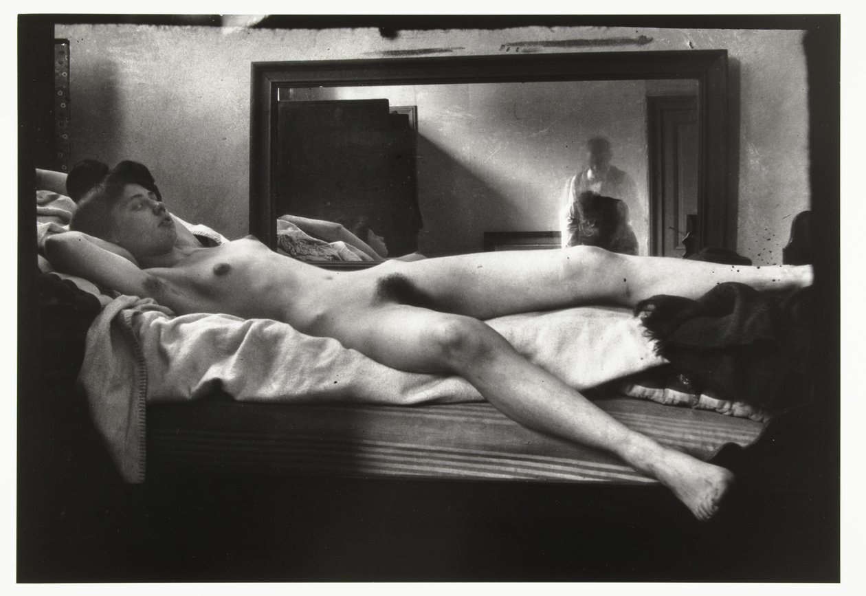 Portrett av en naken kvinne med fotografen Breitner i speilet av George Hendrik Breitner