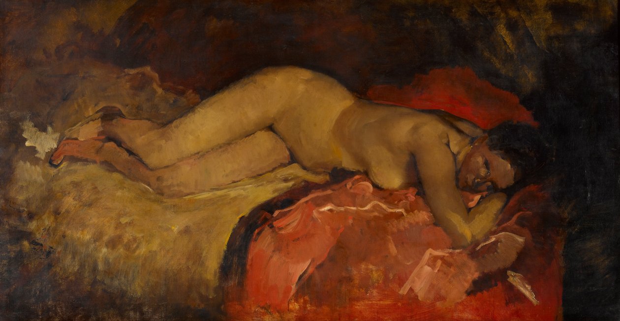 Liggende nakenmodell  av George Hendrik Breitner
