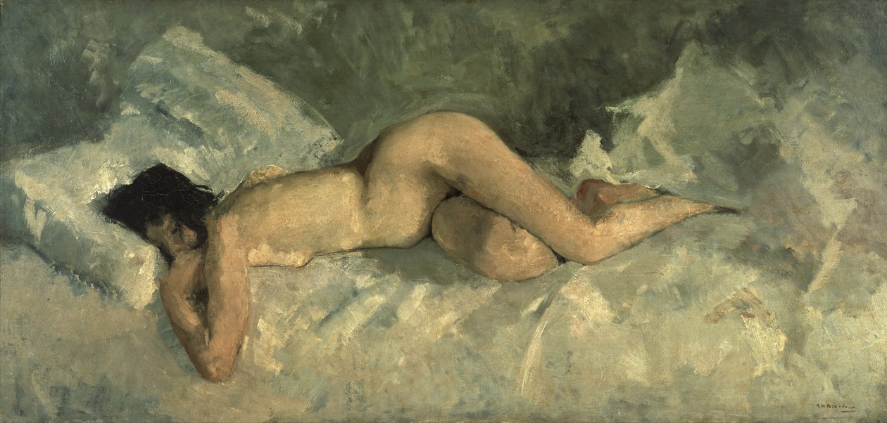 Liggende naken, ca 1887 av George Hendrik Breitner