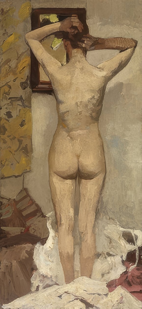 Stående naken. Rundt 1893 av George Hendrik Breitner
