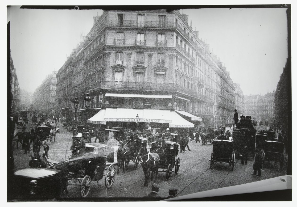 Gatevisning av et travelt veikryss i Paris av George Hendrik Breitner