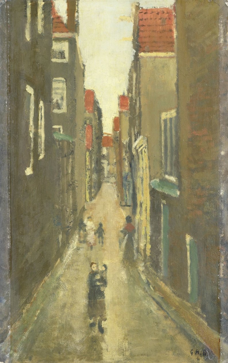 Baanbrugsteeg ser fra Haarlemmerdijk mot Vinkenstraat og Brouwersgracht av George Hendrik Breitner