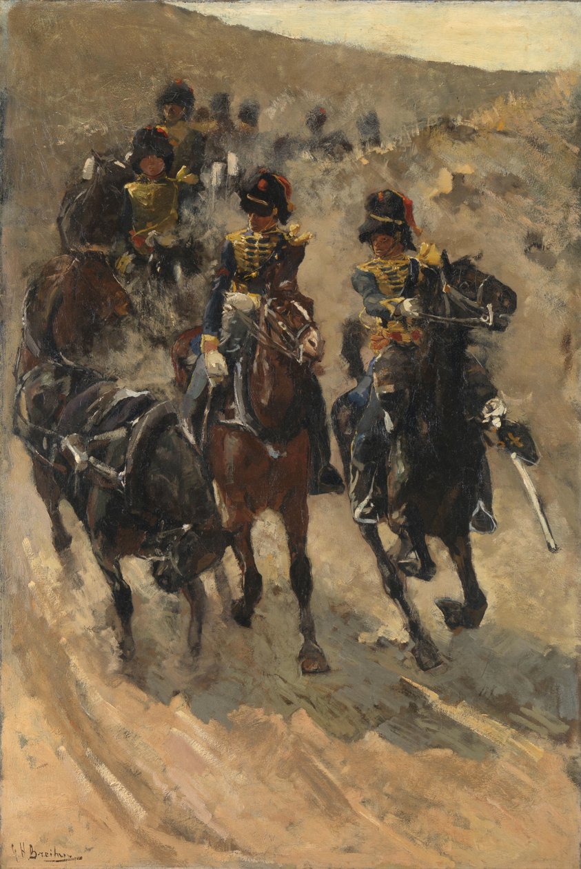 De gule rytterne Hesteartilleri av George Hendrik Breitner