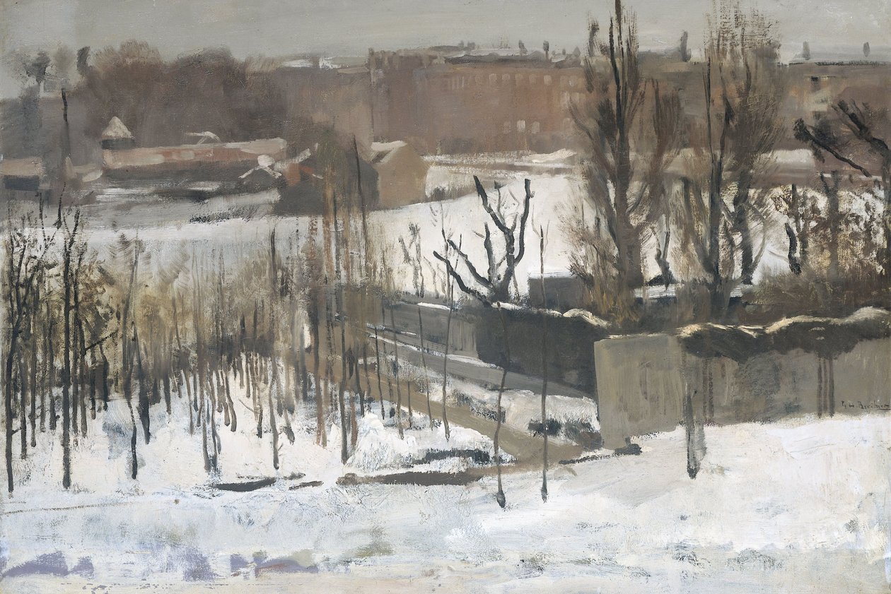 Utsikt over Oosterpark i Amsterdam i snøen, 1892 av George Hendrik Breitner