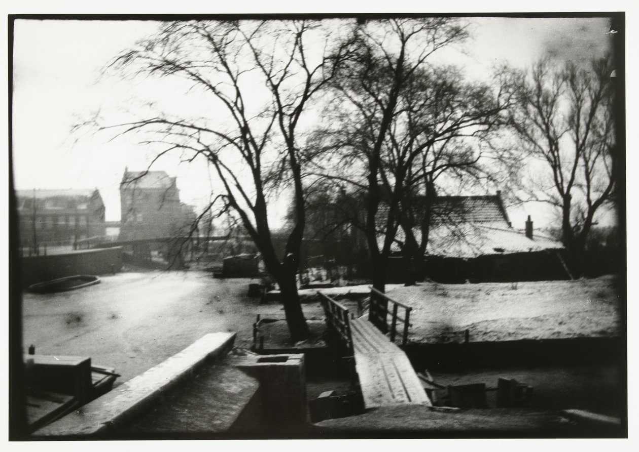 Vinterutsikt over Amstel i Amsterdam av George Hendrik Breitner