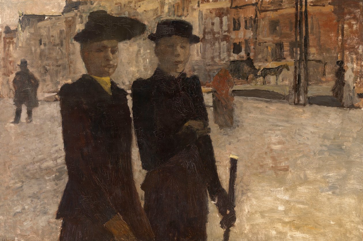Kvinner på Rokin i Amsterdam av George Hendrik Breitner