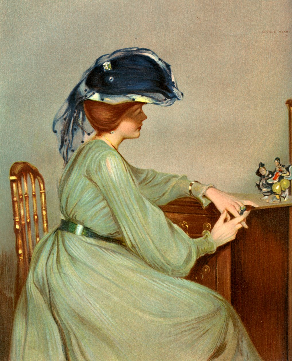 Det blå sløret, 1904. av George Henry