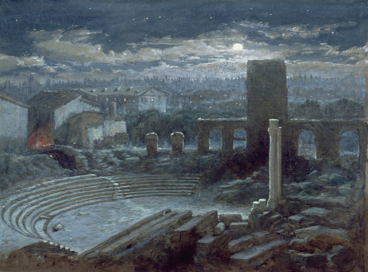 Det romerske teateret, Arles, Moonlight av George Henry Andrews