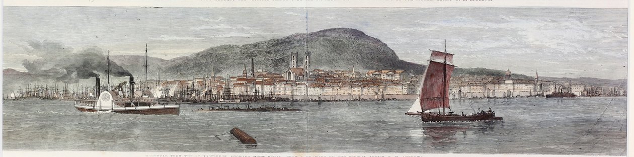 Utsikt over byen Montreal, Canada øst av George Henry Andrews