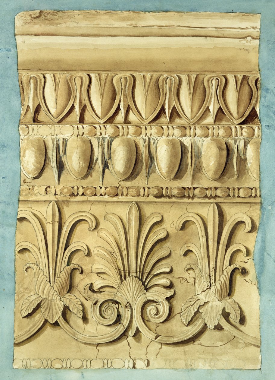 Architectural Fragment, 1837 (wc på papir) av George Henry Bailey