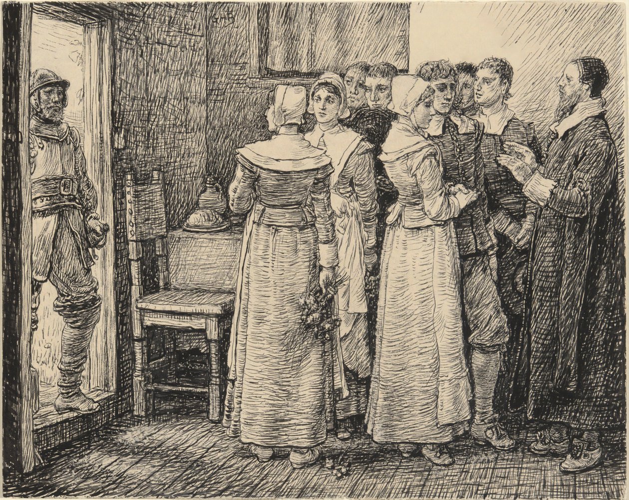 Det puritanske bryllupet ble avbrutt av George Henry Boughton
