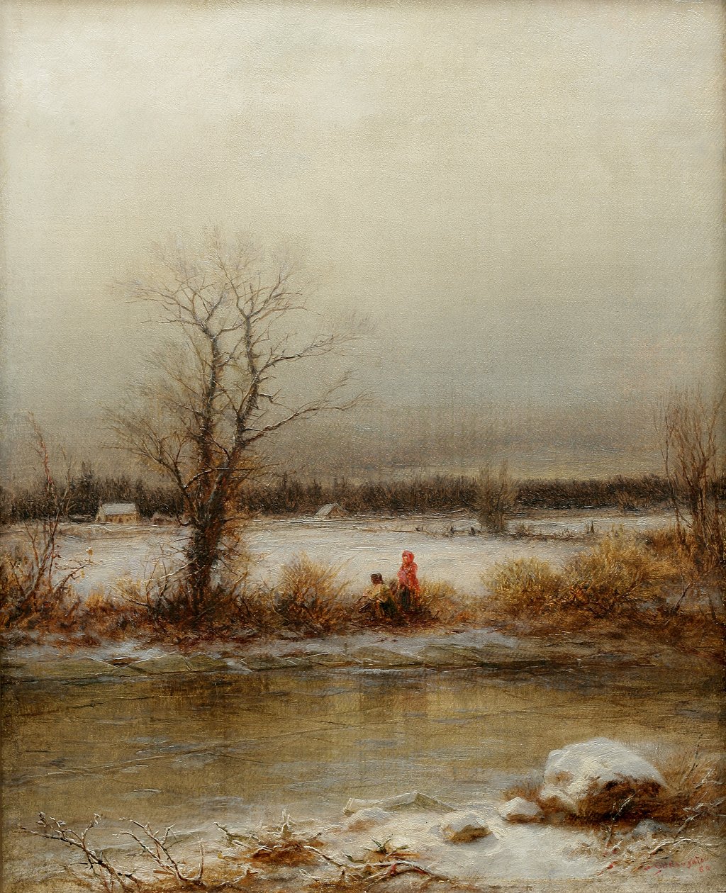 Vinterscene, 1860 av George Henry Boughton