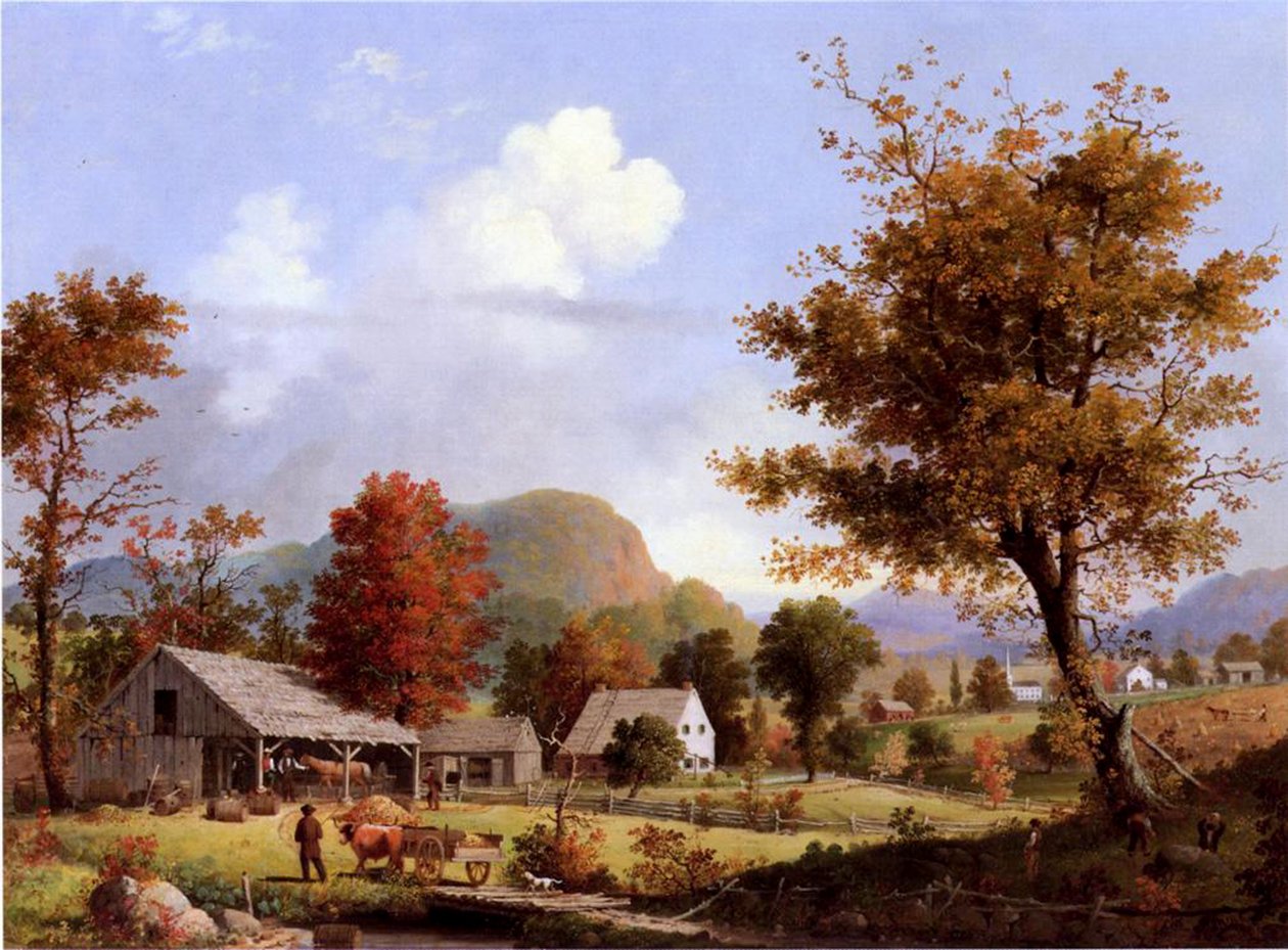 Ciderpressing, 1855 av George Henry Durrie