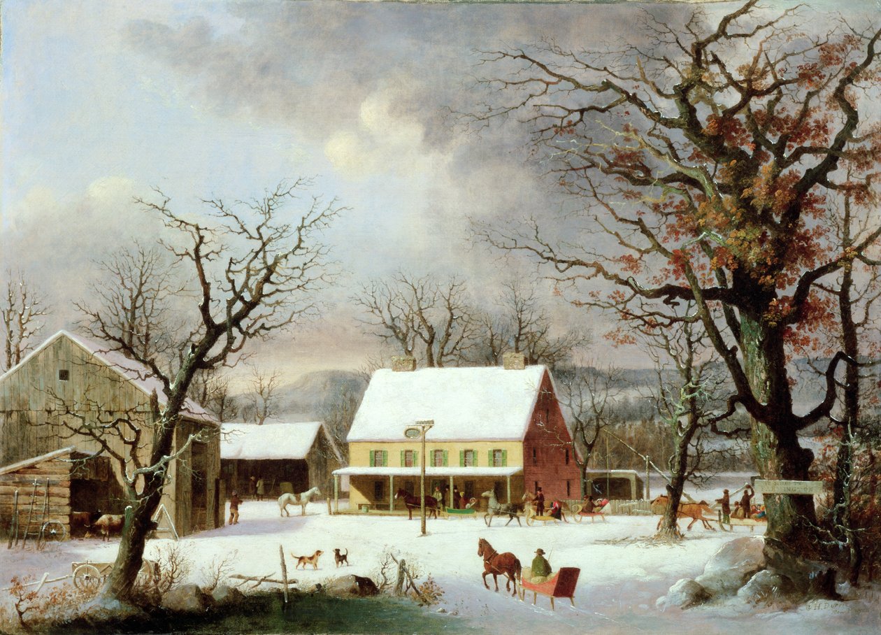 Seven Miles to Farmington, ca. 1853 av George Henry Durrie