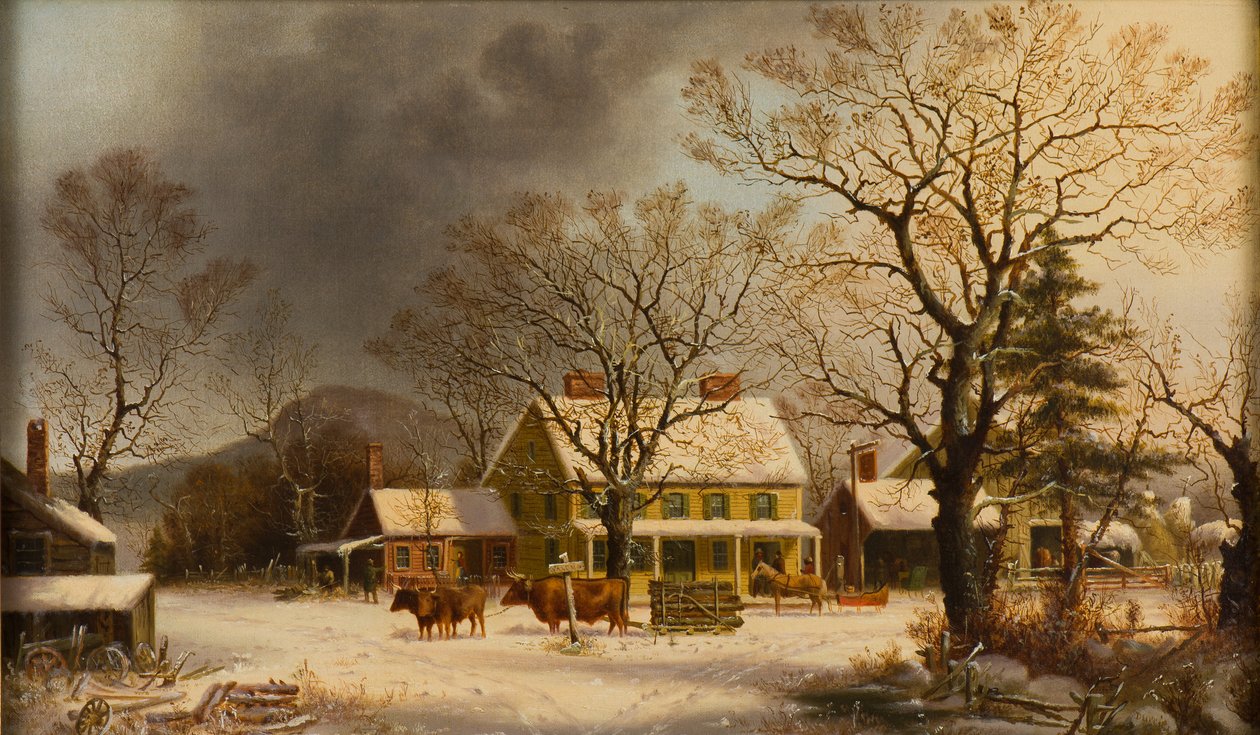 The Old Inn - Ti Miles to Salem, 1860-63 av George Henry Durrie