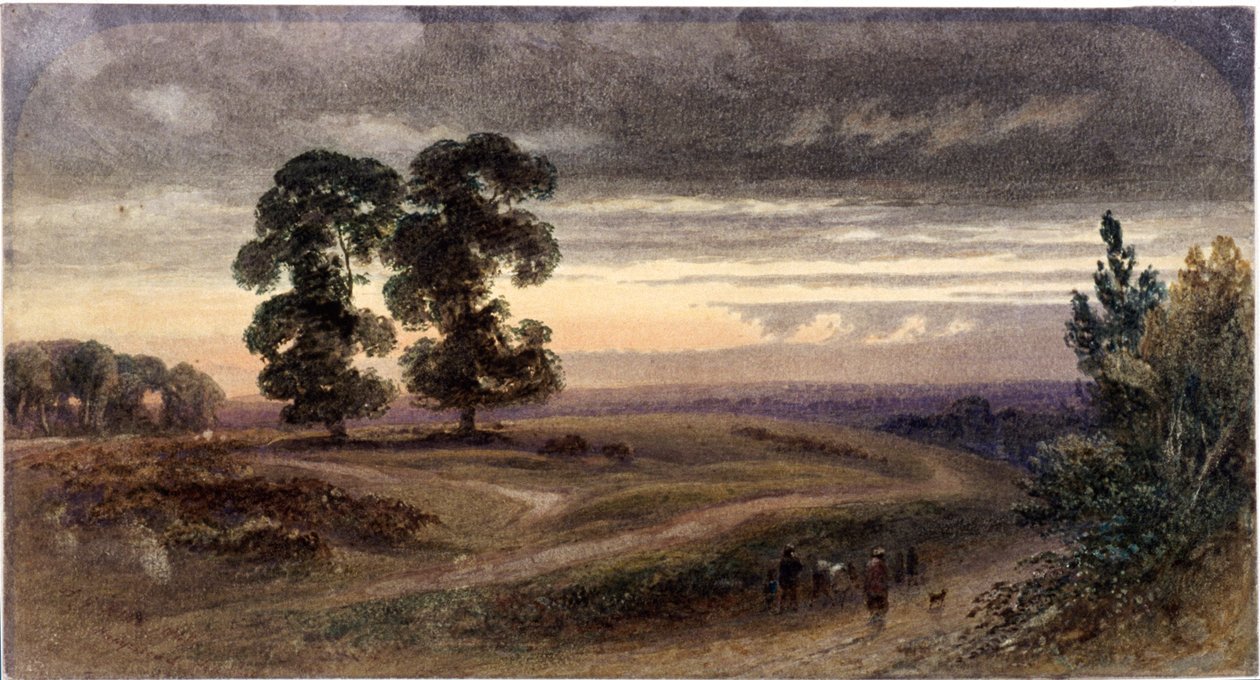 Generell utsikt over Hampstead, London, 1849 av George Henry Hine