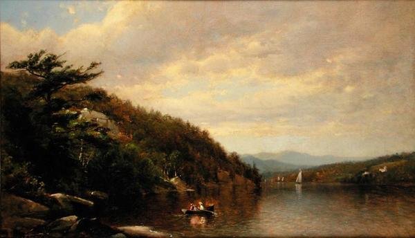 Båttur på Lake George av George Henry Smillie