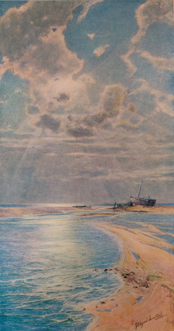 Silver Light on a Golden Bar, Ambleteuse, c1901 av George Hillyard Swinstead