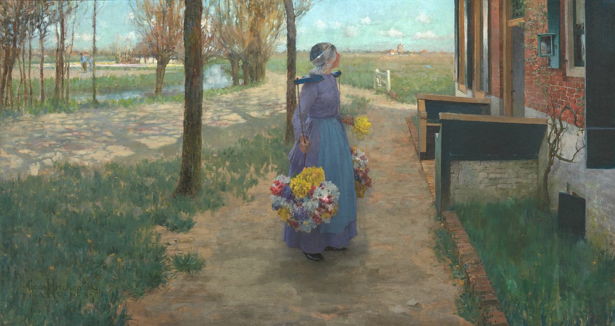 Blomsterjente i Holland, 1887. av George Hitchcock