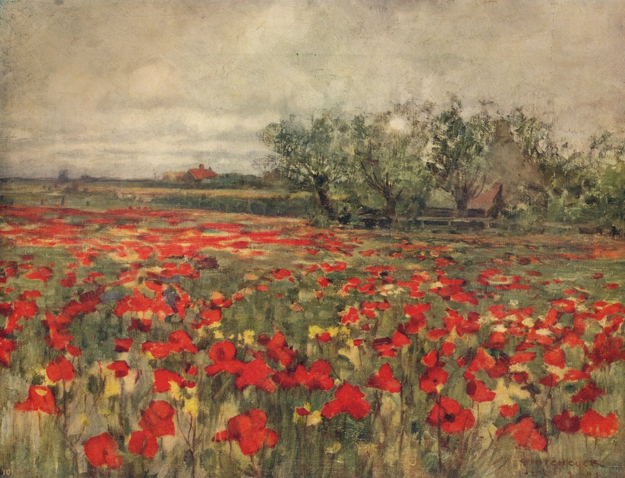Valmuemarken, c1900, c1915 av George Hitchcock