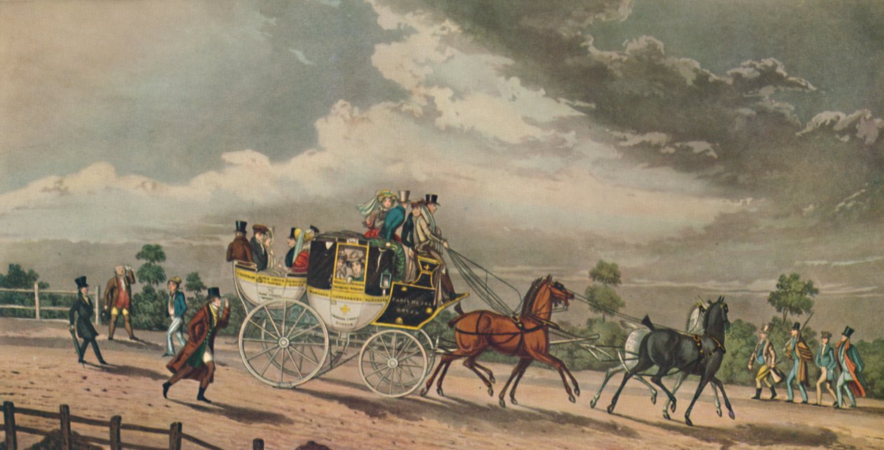 Scenecoach, c1825, 1929 av George Hunt