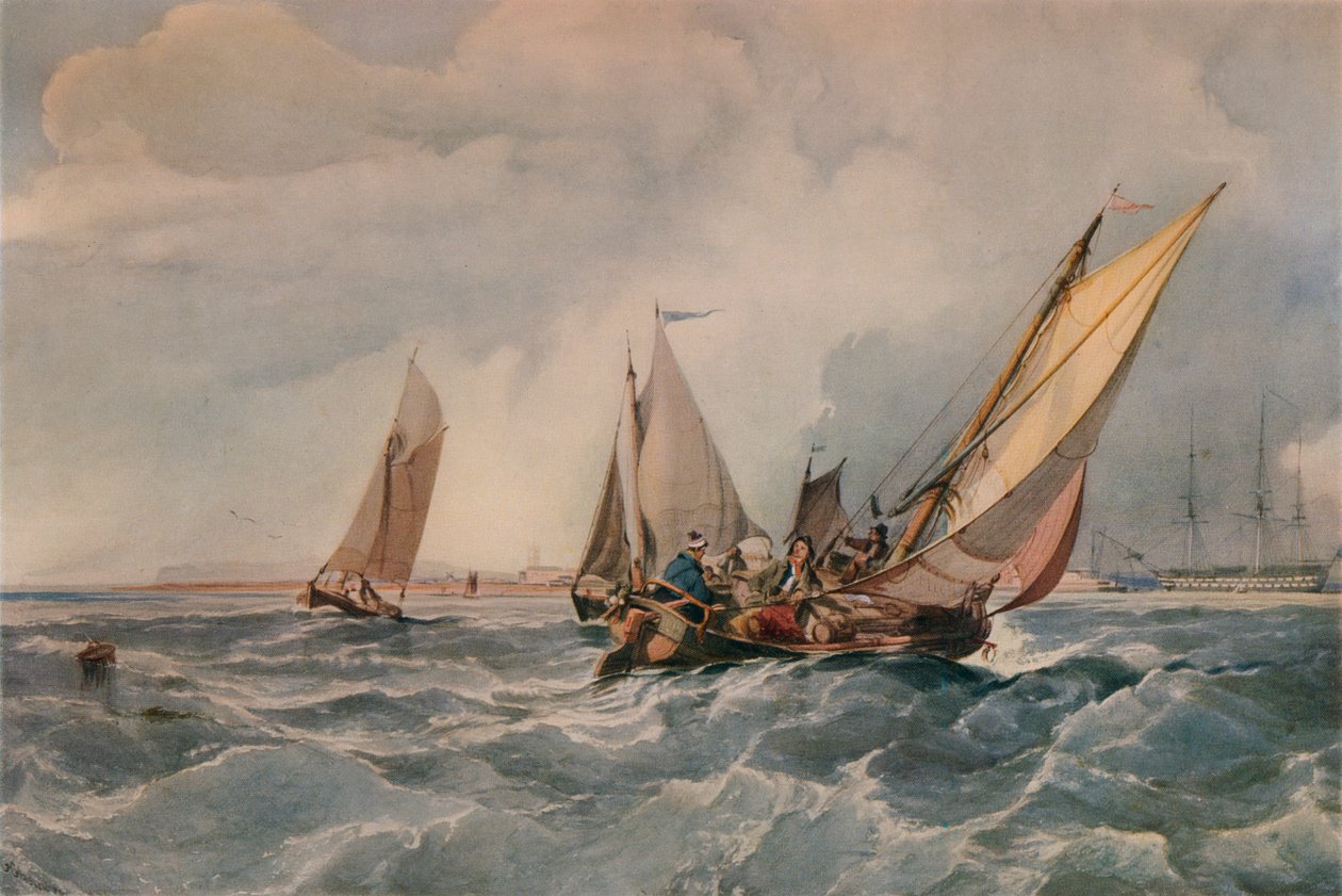 The Fishing Smack, 1835 av George Hyde Chambers