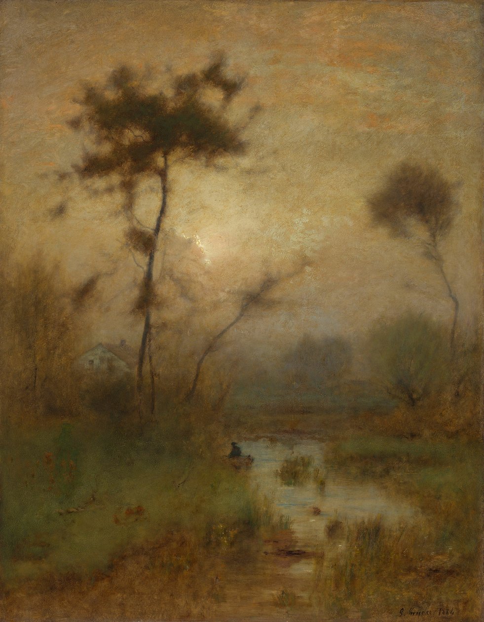 En sølvmorgen av George Inness