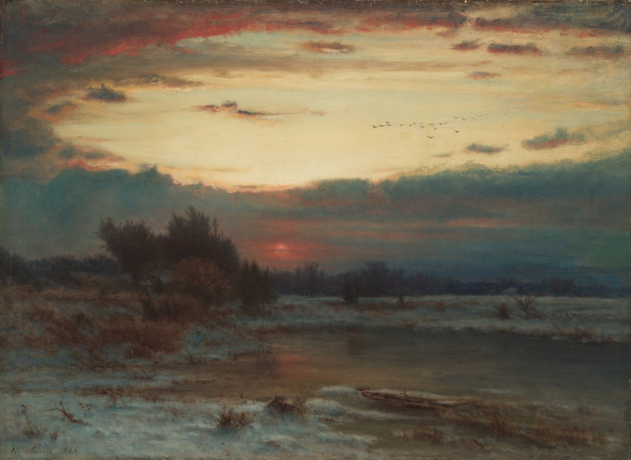 En vinterhimmel av George Inness