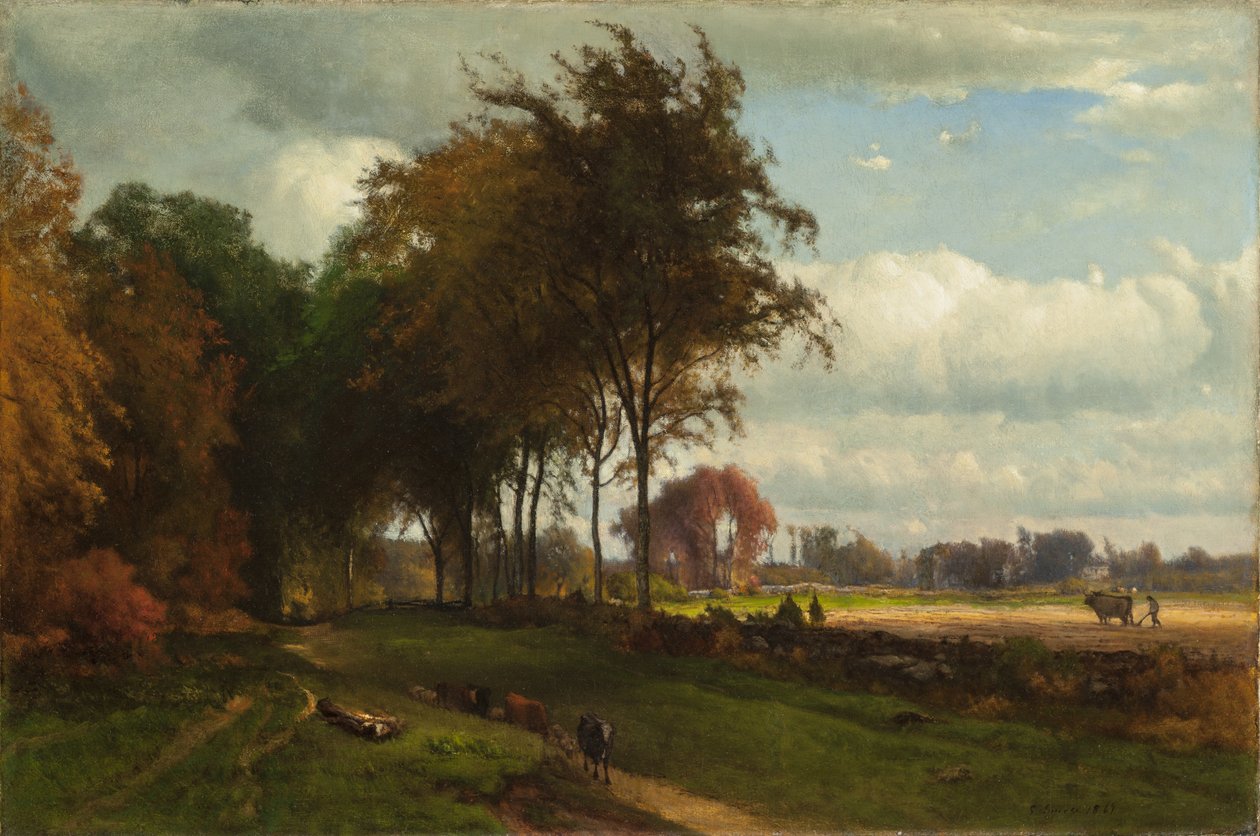 Landskap med kveg av George Inness