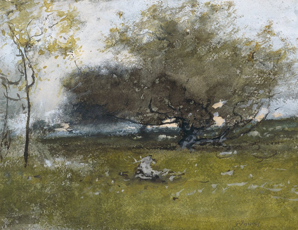 Gamle epletrær av George Inness
