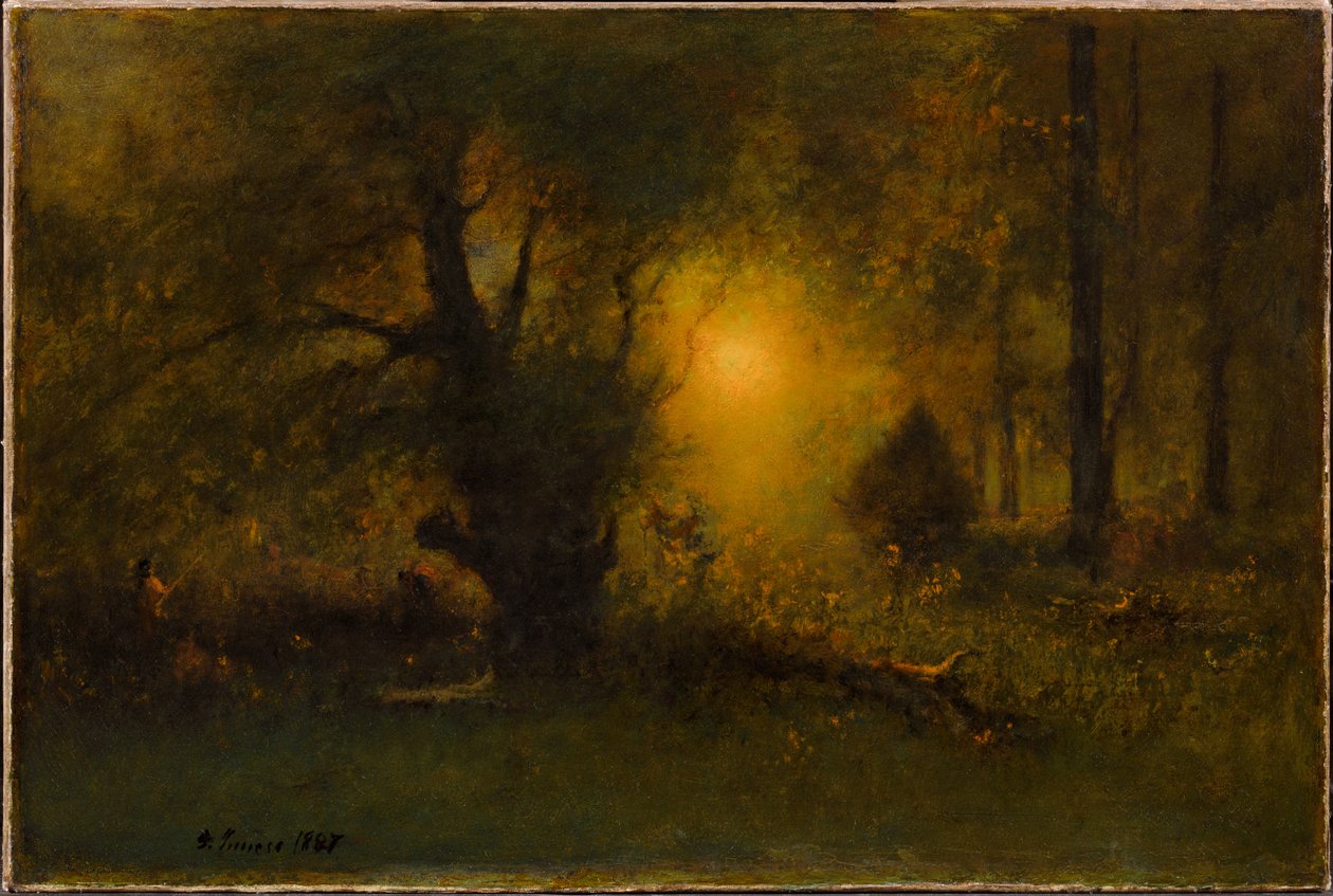 Soloppgang i skogen av George Inness