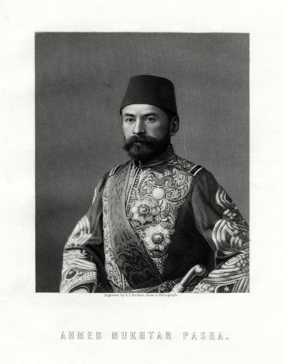 Ahmed Mukhtar Pasha, hæroffiser i det franske og osmanske riket, 1800-tallet. av George J. Stodart