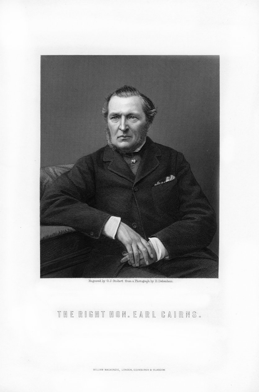Hugh McCalmont Cairns, 1st Earl Cairns, britisk statsmann, 1881. av George J. Stodart