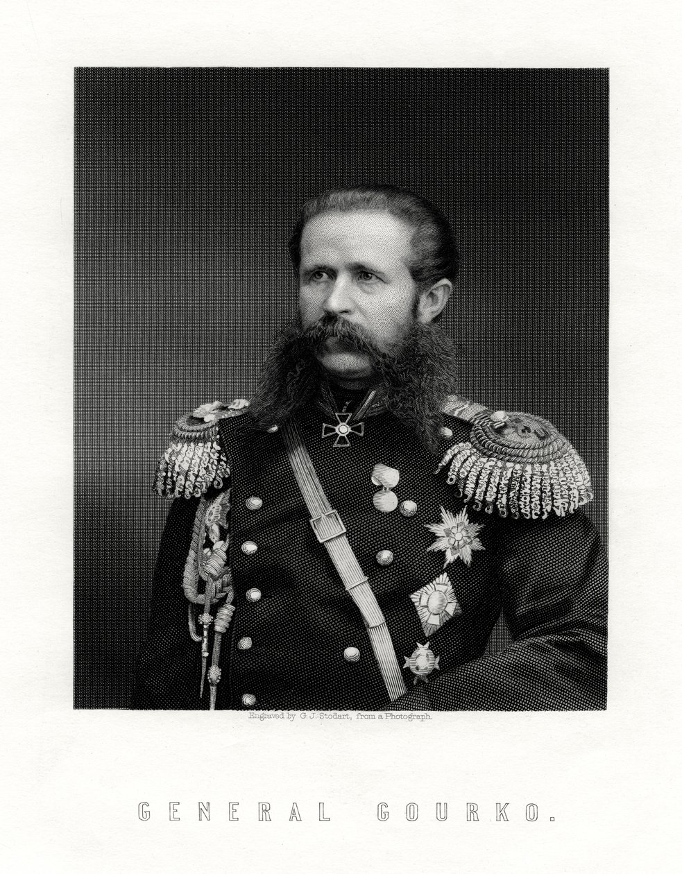 Iosif Vladimirovich Gurko, russisk feltmarskalk, 1800-tallet av George J. Stodart