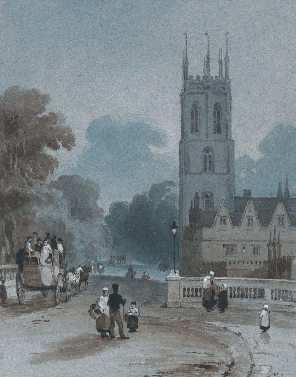 Magdalen Tower og broen, Oxford av George Jones